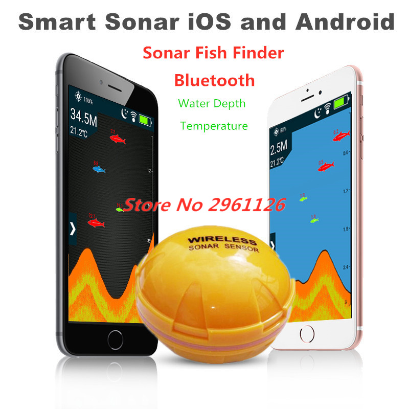 Fishing Boat Depth Finder - Drahtloser Fischfinder, tragbarer Echolot, Telefon, Bluetooth,