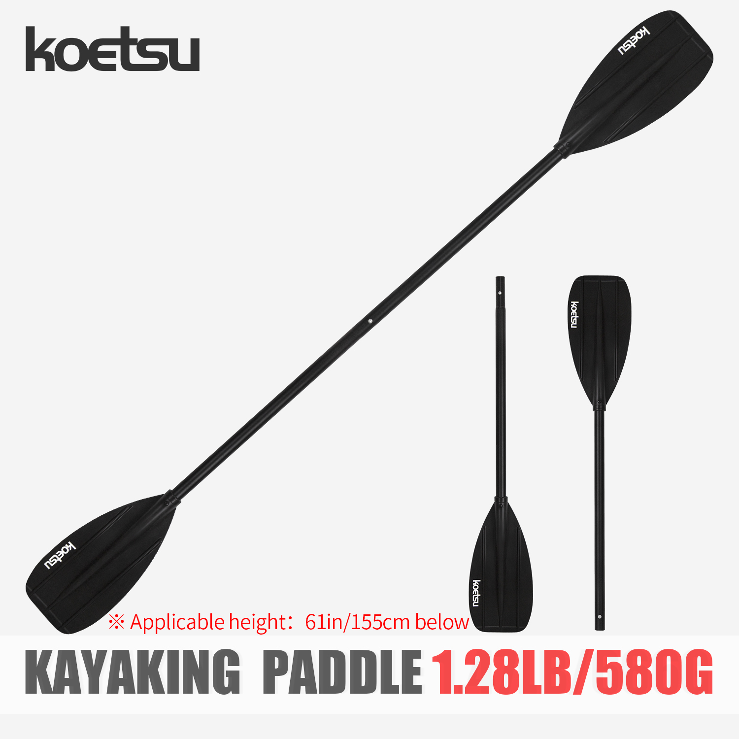 Fishing Boat Paddle - KOETSU Doppelköpfiges Kajakpaddel aus Aluminiumlegierung –