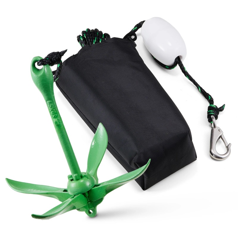 Fishing Boat Anchor - Kajak-Anker-Set 3,5 lb Paddelbrett-Anker-Set mit 8