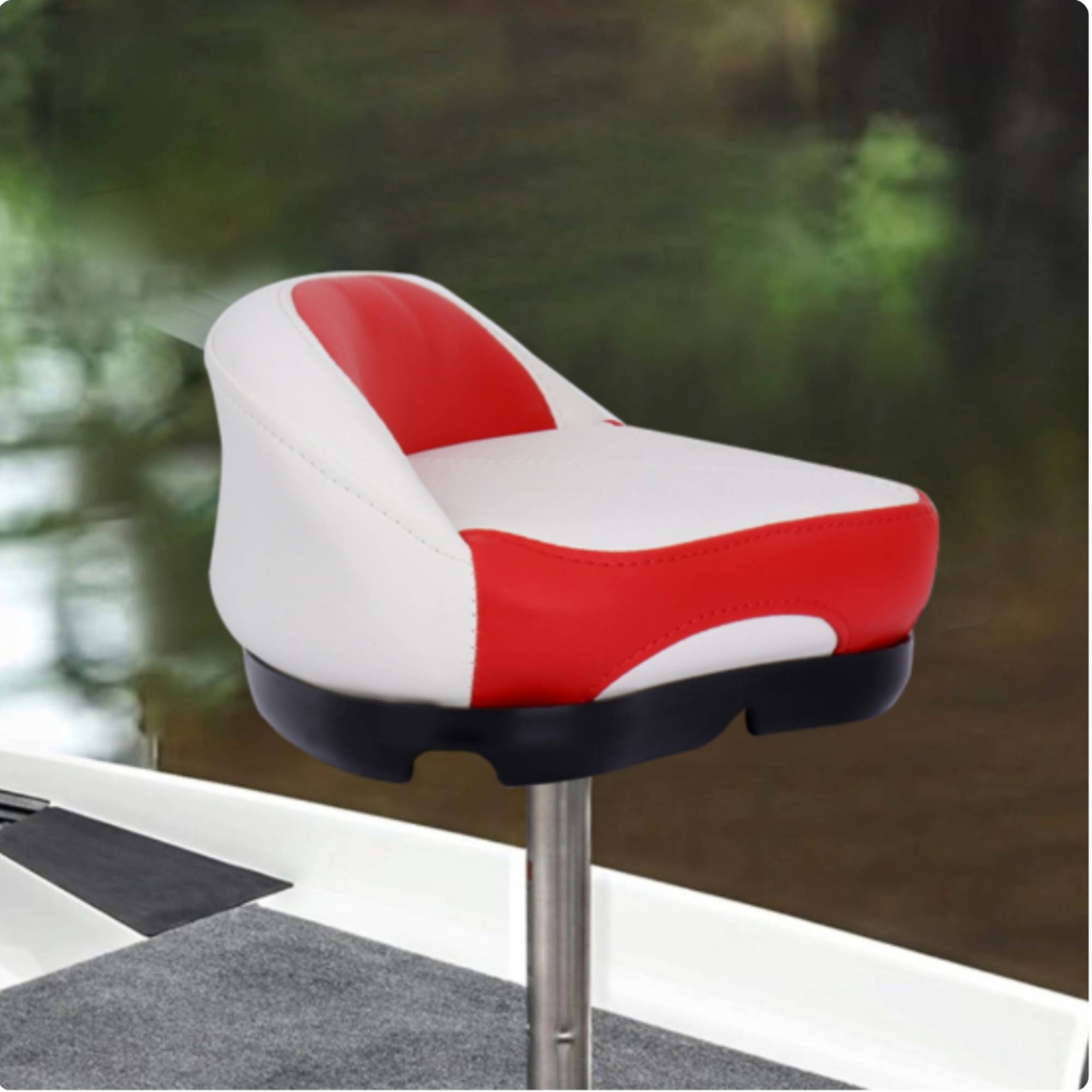 Fishing Boat Seat - Gepolsterter Komfort-Anglersitz für Boote, Wassersport-Sitz mit