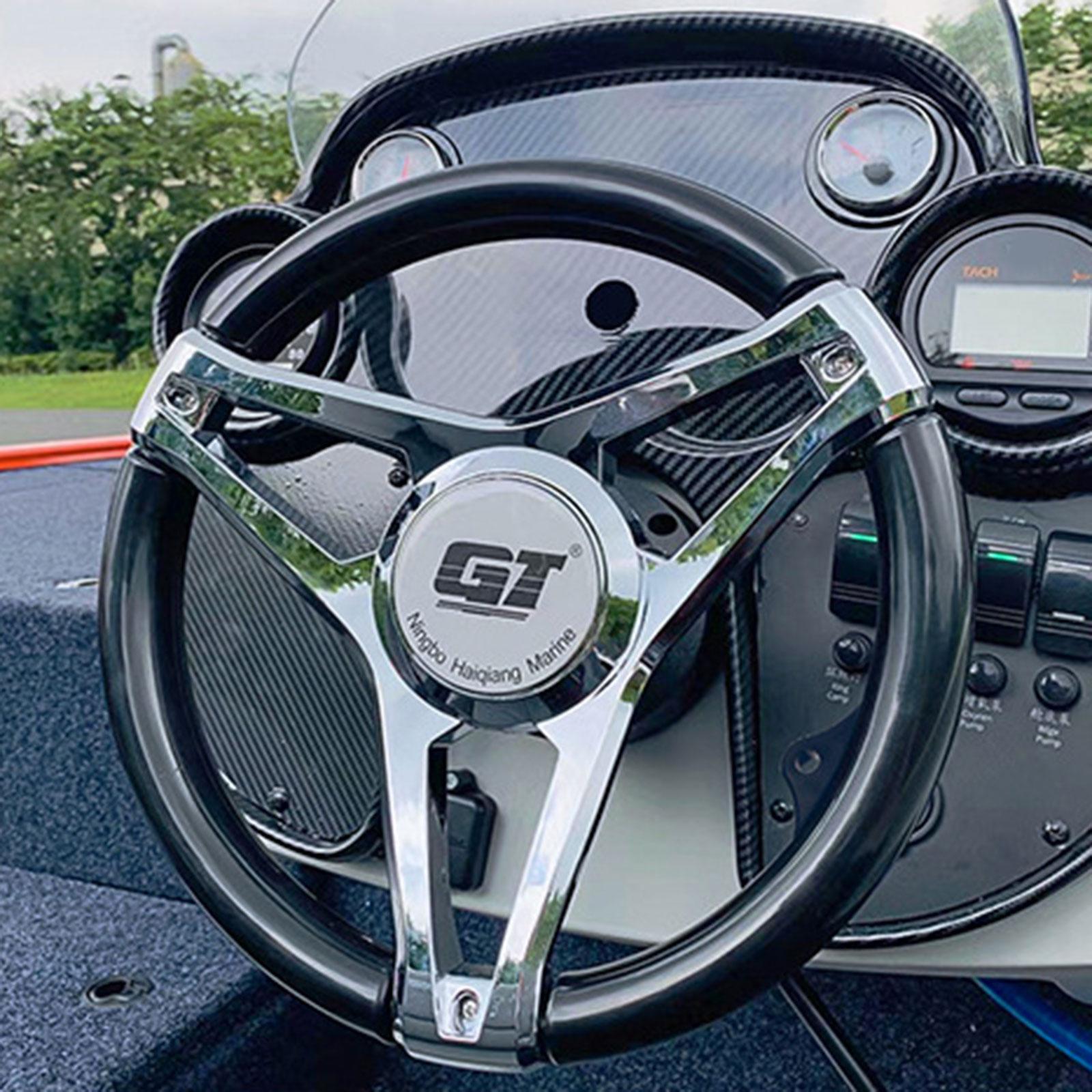 Fishing Boat Steering Wheel - Professionelles Nylon-Bootslenkrad Ergonomischer Marinegriff Stabile Richtungssteuerung