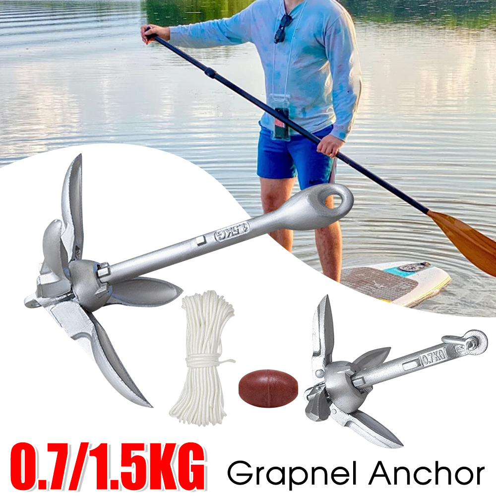 Fishing Boat Anchor - 0,7/1,5 kg Grapnel-Anker, faltbarer Kajak-Anker, Bootsanker
