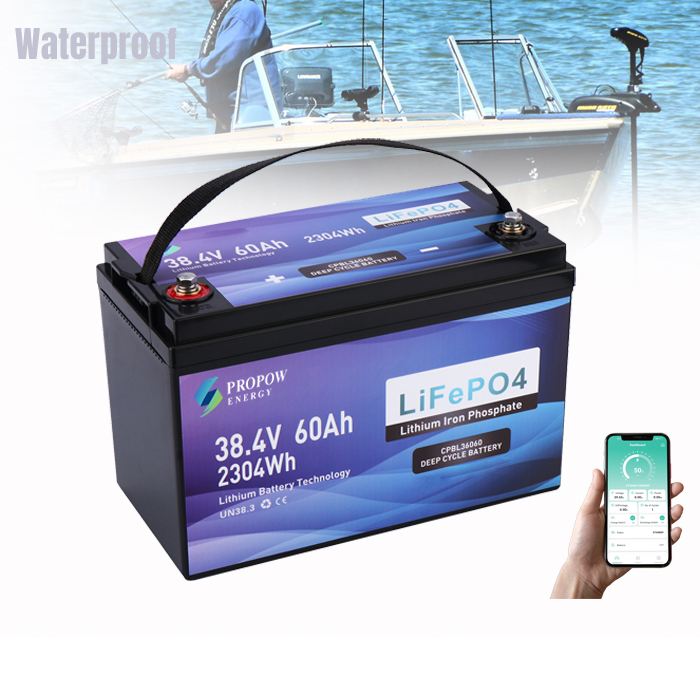 Fishing Boat Trolling Motor - 36-Volt-Motorbatterien Fischerboot-Trollingmotor 36V 60Ah Lithium-Batterie für