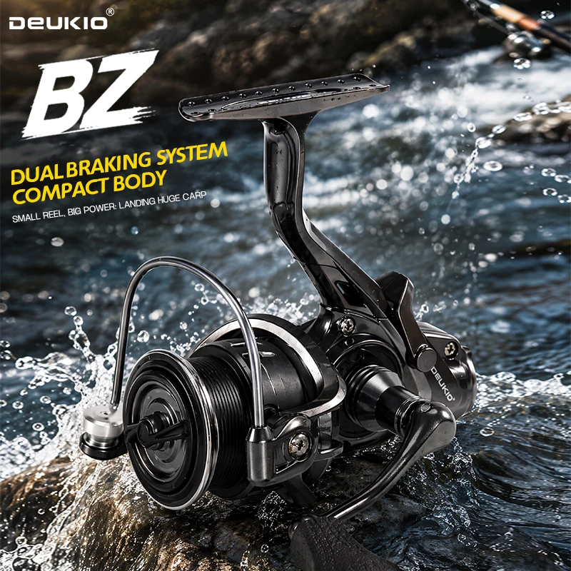 Fishing Boat Steering Wheel - DEUKIO Mini Angelrolle mit Doppelbremsen-Design für