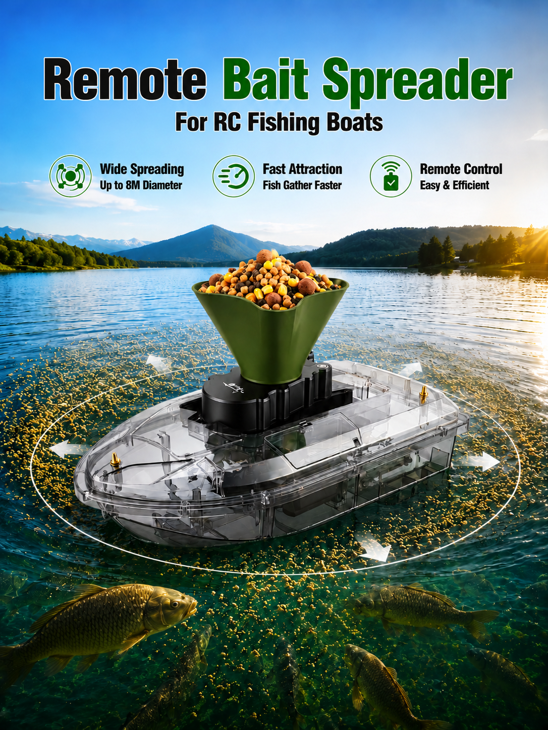 Ferngesteuerter Köderstreuer f – Fishing Boat Oar Bewertung und Preis