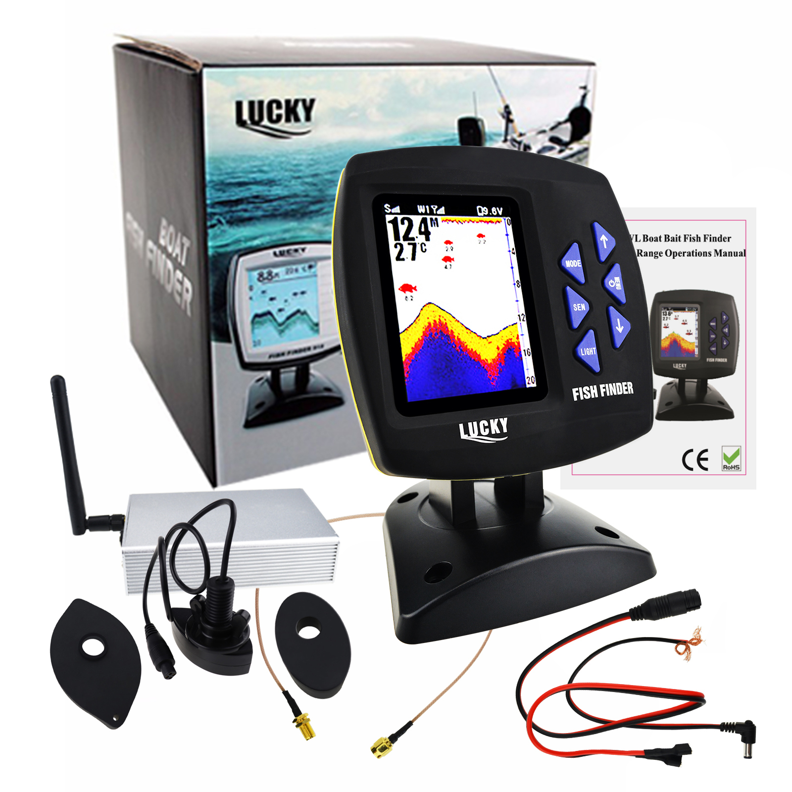 LUCKY Fischfinder 300m/ 980ft  – Fishing Boat Depth Finder Bewertung und Preis