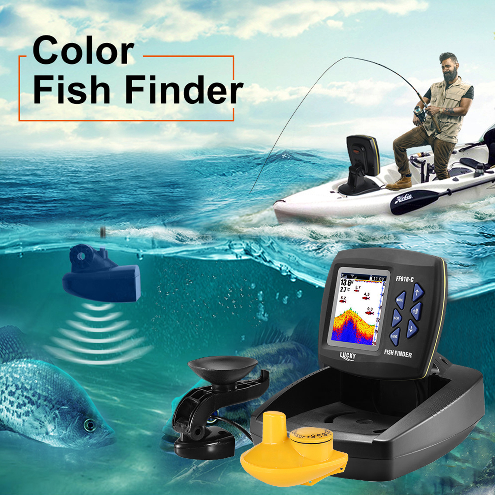 Tragbarer Fischfinder mit Drah – Fishing Boat Depth Finder Bewertung und Preis