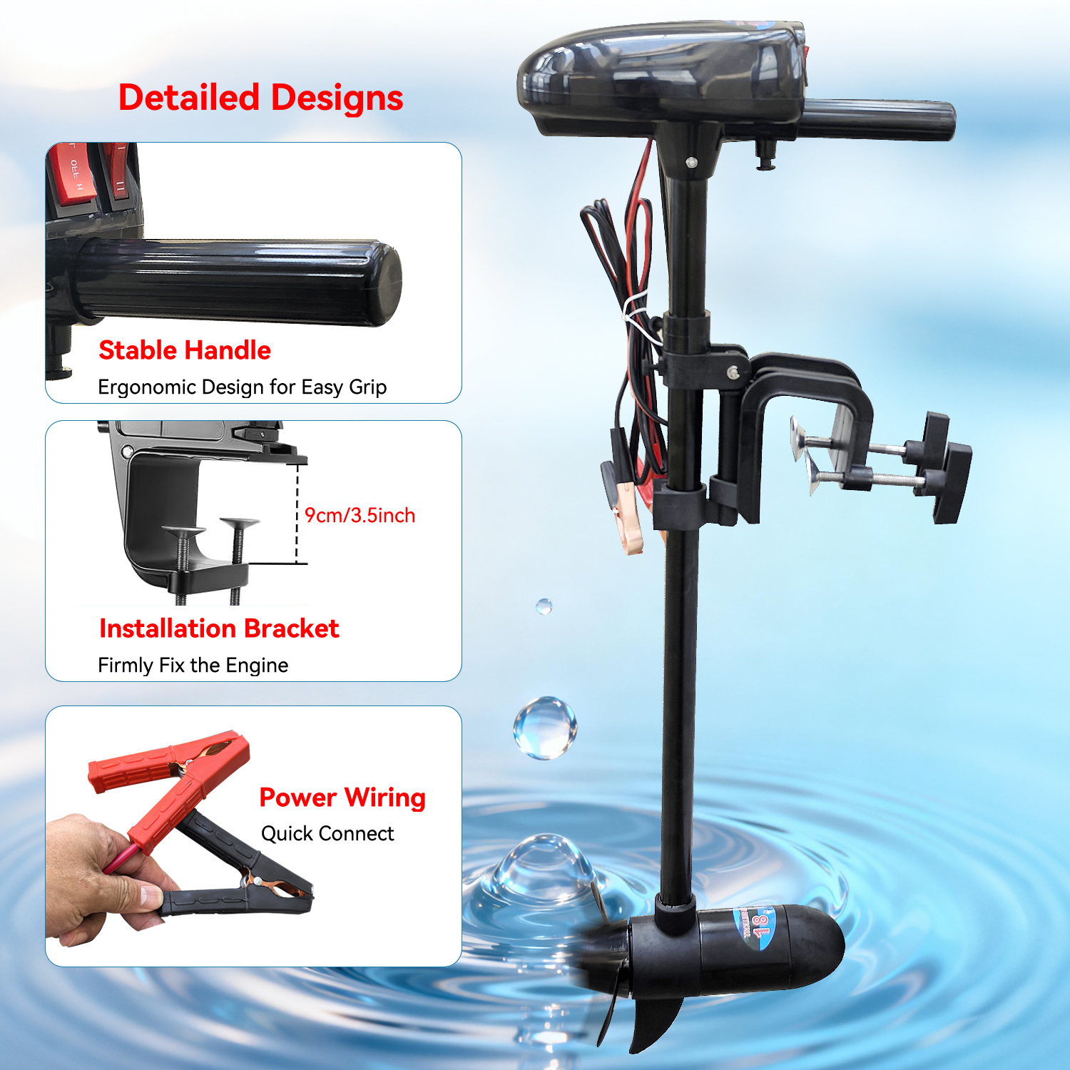 Elektrischer Bootsmotor 18LBS/ – Fishing Boat Trolling Motor Bewertung und Preis