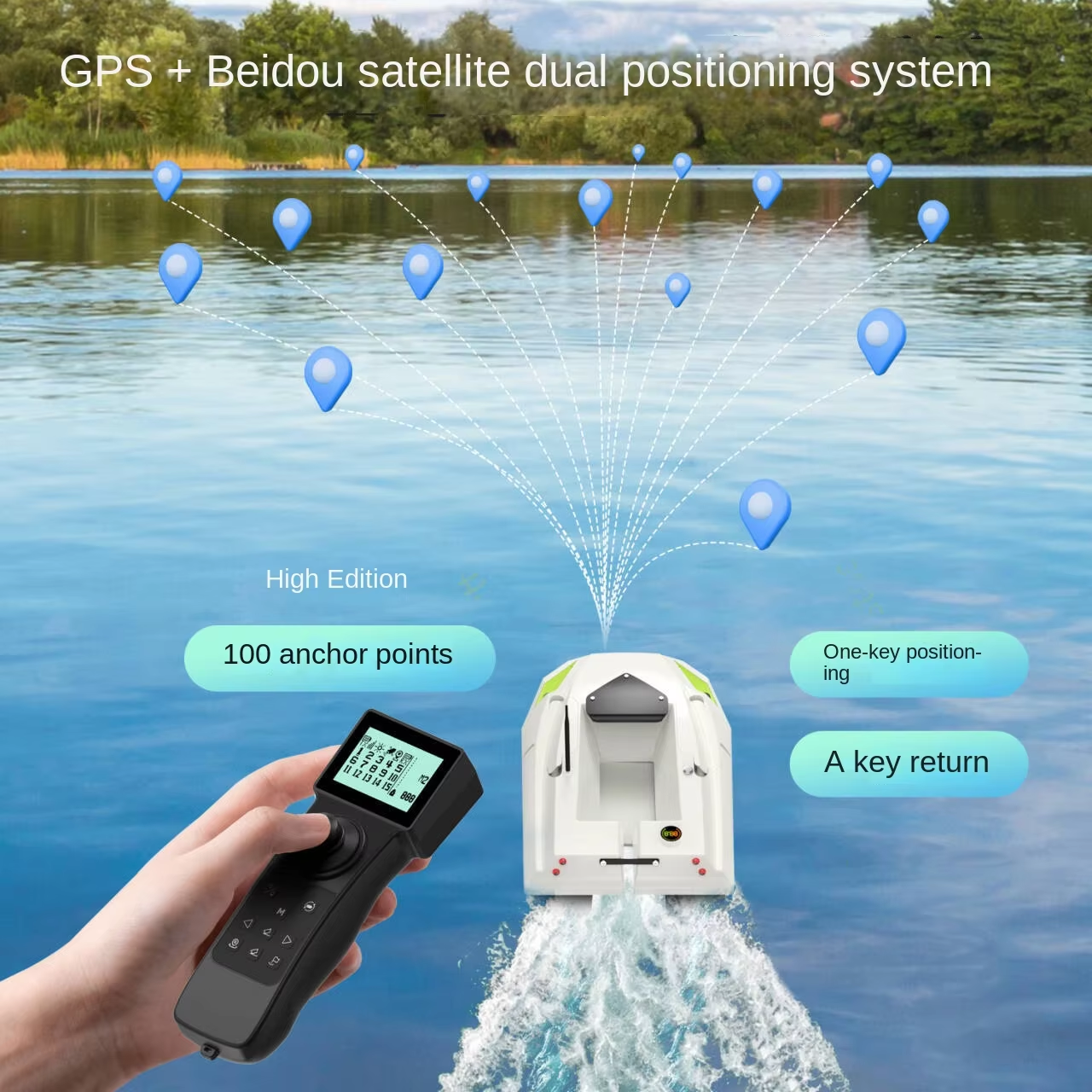 12V GPS RC Köderboot mit 100 P – Fishing Boat Gps Bewertung und Preis