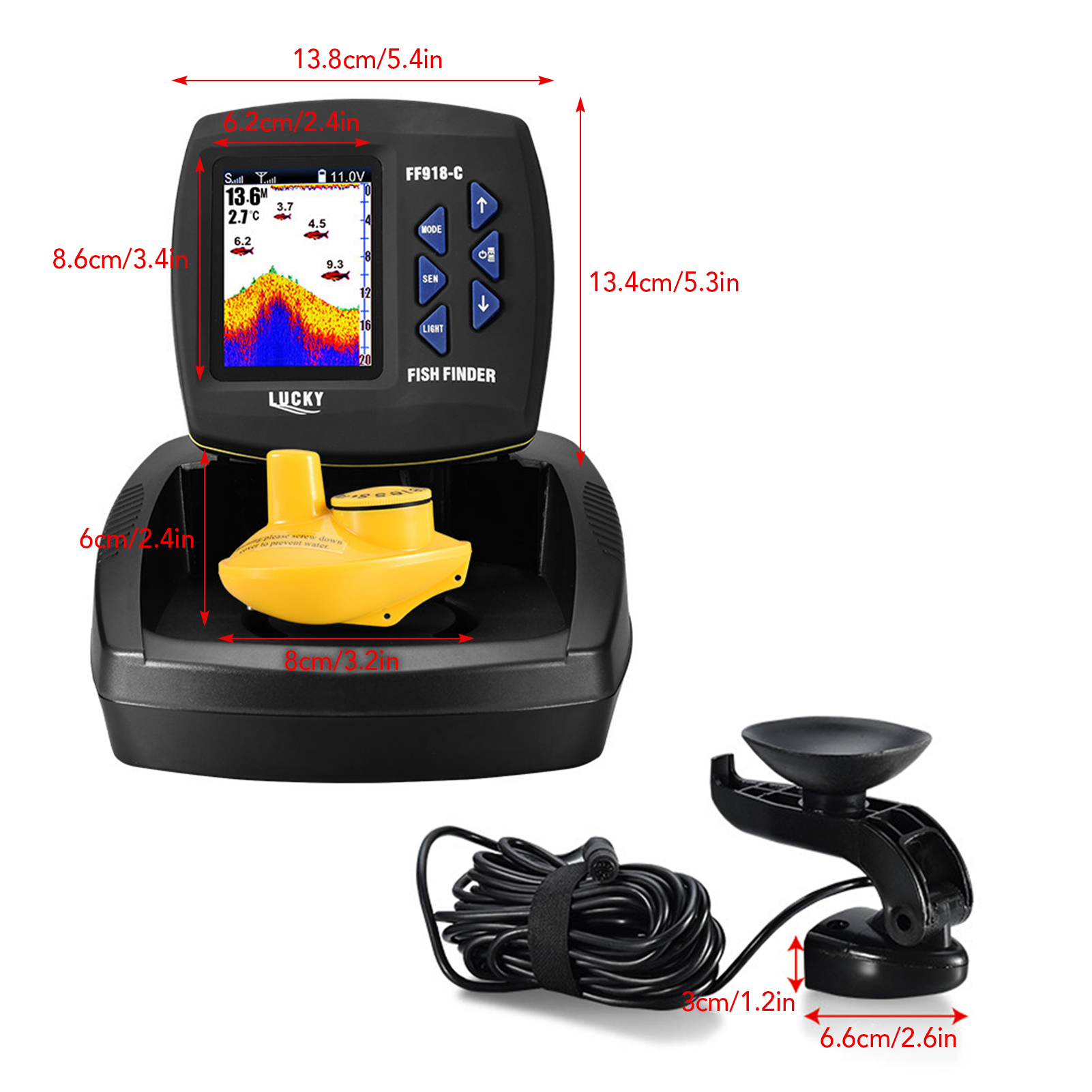 Fischfinder, kabelloser Sonars – Fishing Boat Depth Finder Bewertung und Preis