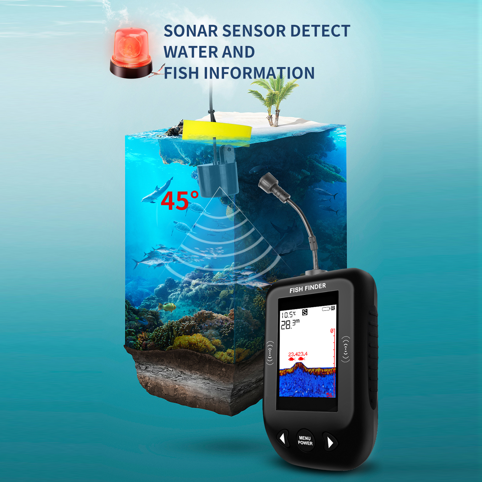 Tragbarer Sonar-Fischfinder mi – Fishing Boat Depth Finder Bewertung und Preis