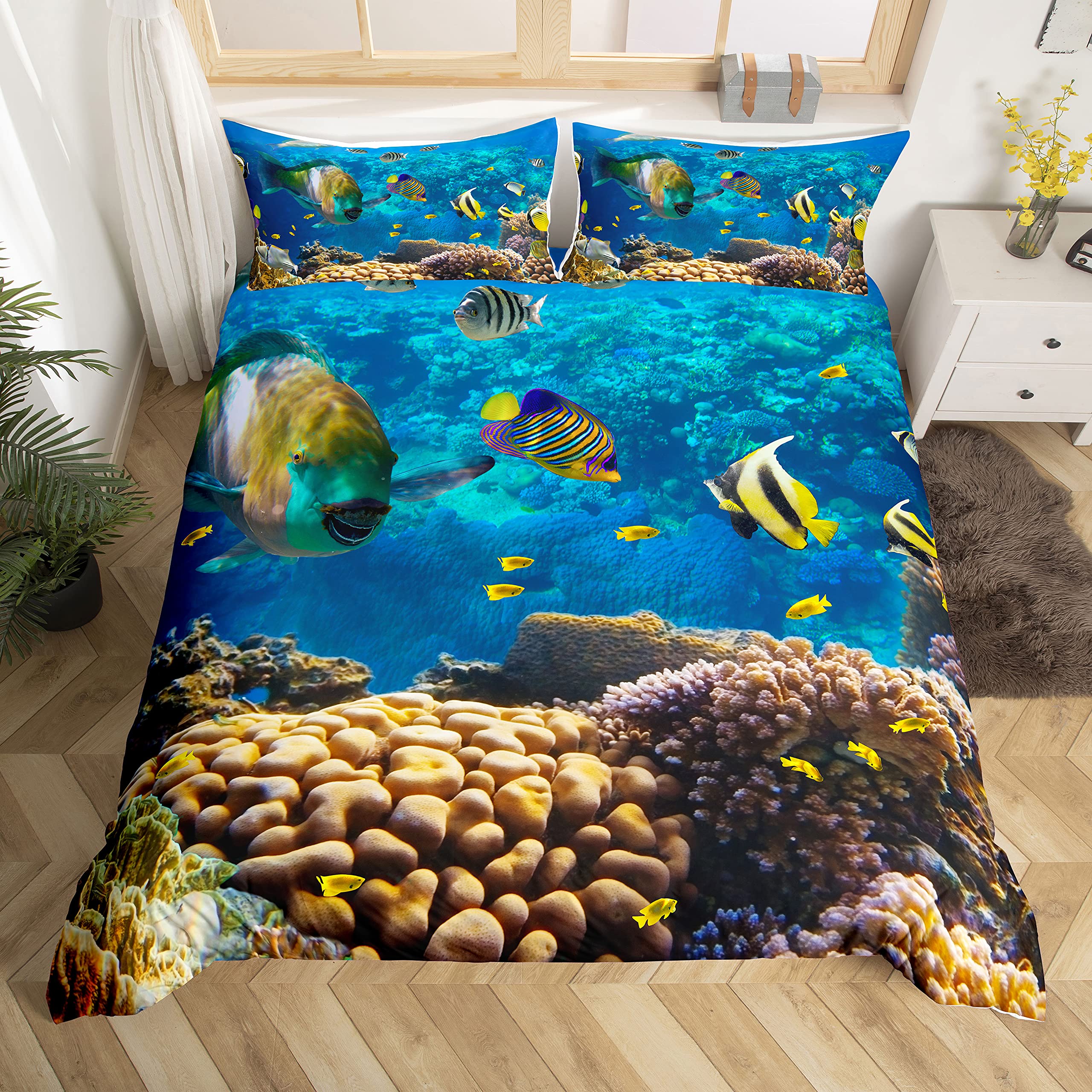 Fisch-Bettbezug-Set, Ozean-Bet – Fishing Boat Cover Bewertung und Preis