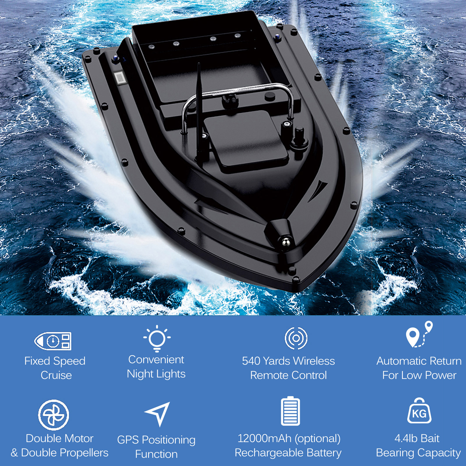 D16E GPS-Angelköderboot mit gr – Fishing Boat Gps Bewertung und Preis